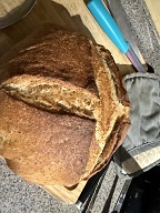 Cross Cut Sourdough Cooked