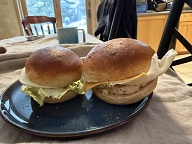 Sandwich With Dark Rye Buns